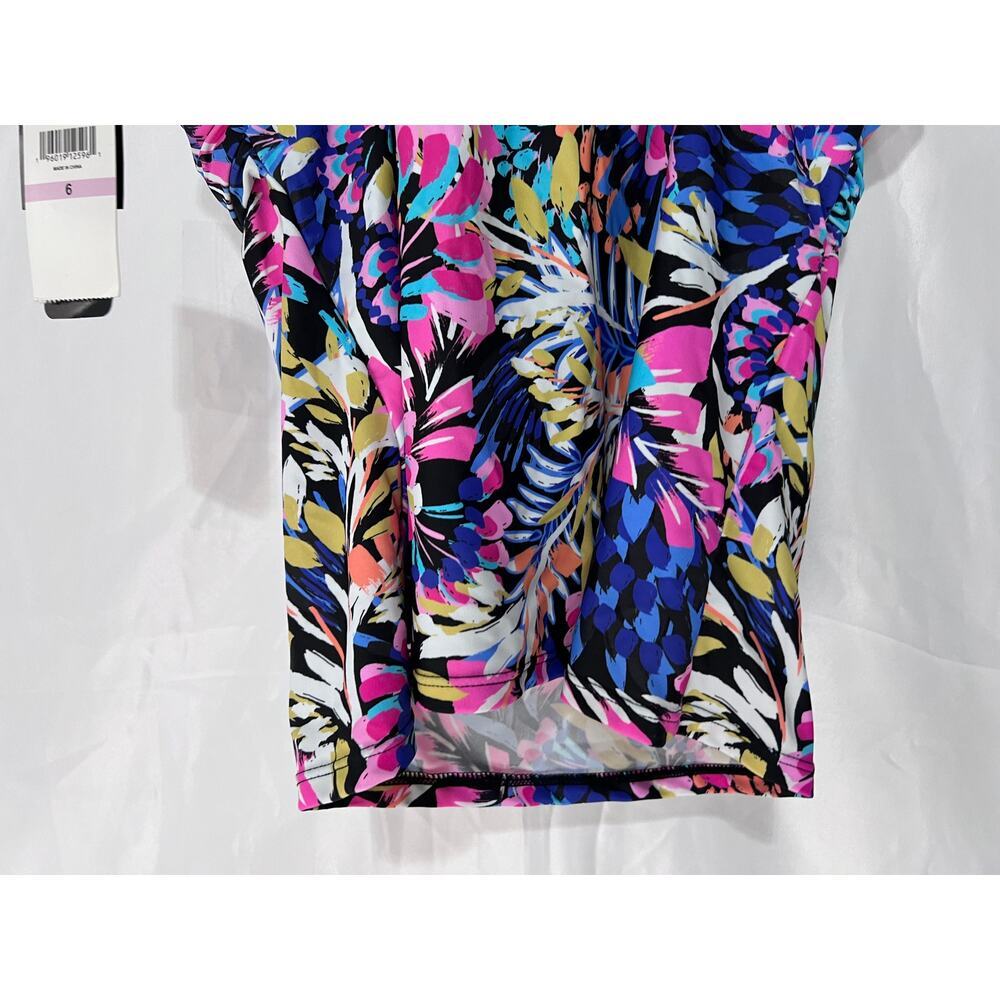 NWT Island Escape Women’s Floral Swim Top 6 - Picture 9 of 13